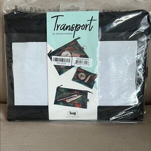 NWT Lug Transport 3 Piece Clearview Storage Envelopes in Black